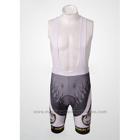 2010 Abbigliamento Ciclismo Rock Racing Argentato e Bianco Manica Corta e Salopette